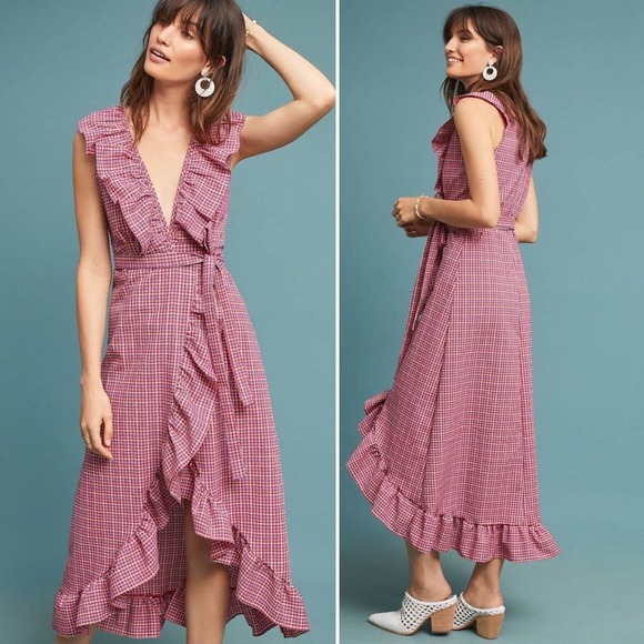 Misa Los Angeles Dresses & Skirts - NWT Misa Los Angeles Stella Plaid Wrap Dress Size XS